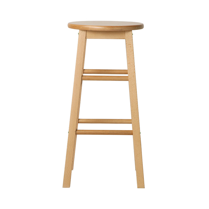 Marley Wooden Counter Stool Backless (Set of 2) Natural 61cm