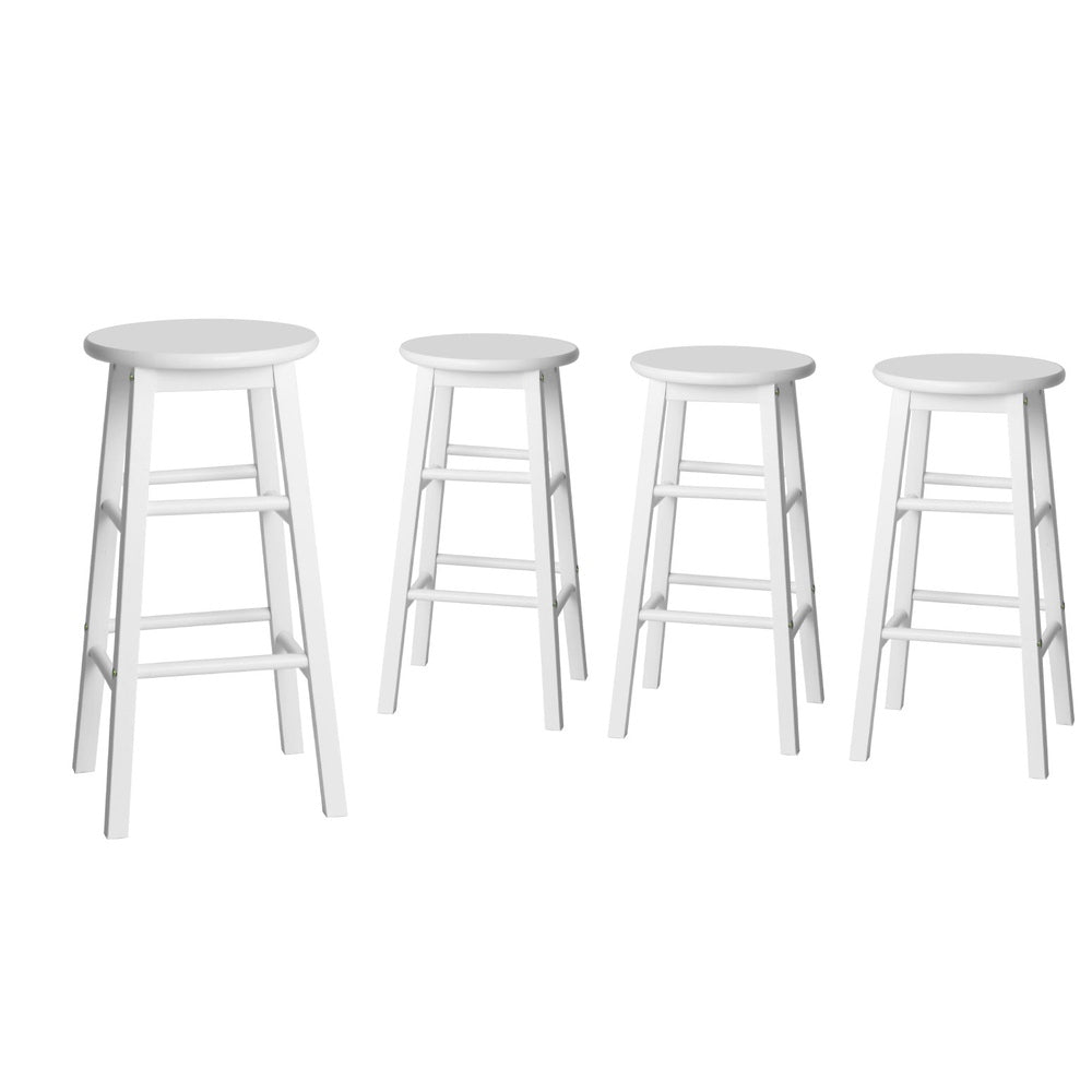 Marley Wooden Counter Stool Backless (Set of 4) White 61cm
