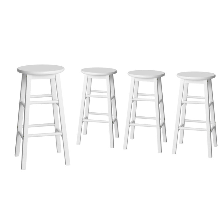 Marley Wooden Counter Stool Backless (Set of 4) White 61cm