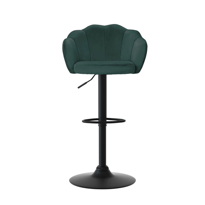 Daphne Velvet Fabric Bar Stool (Set of 4) Green