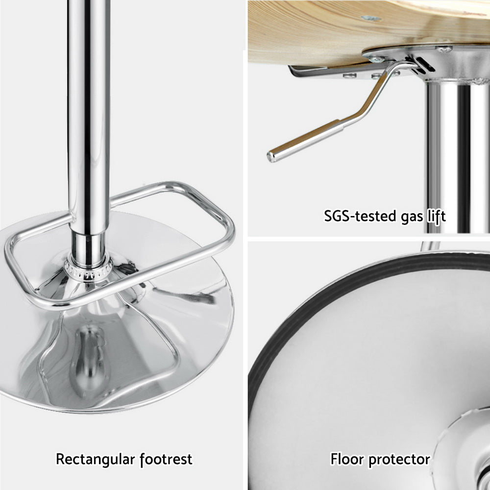 Marlie Leather Bar Stool Swivel (Set of 4) White