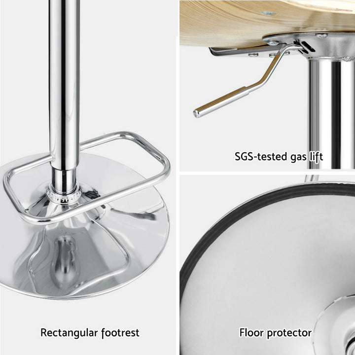 Marlie Leather Bar Stool Swivel (Set of 4) White