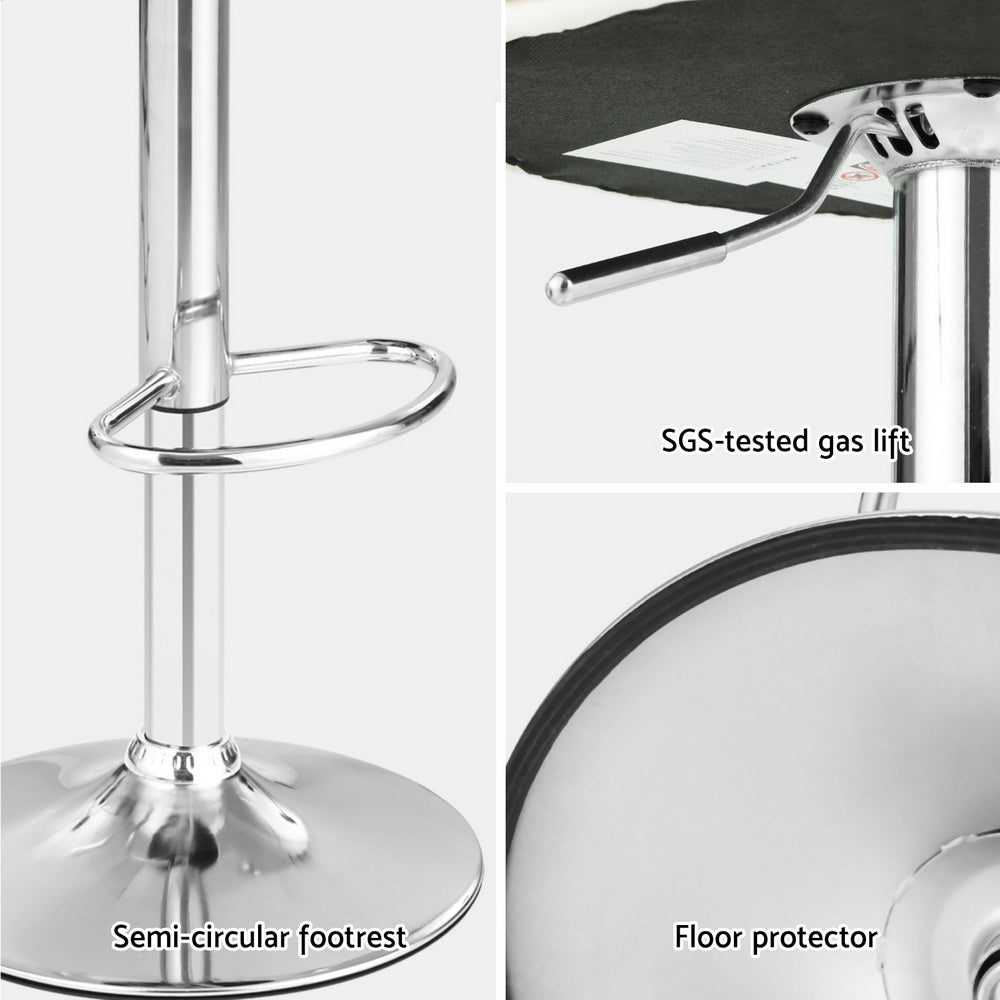 Oliver Leather Bar Stool Swivel (Set of 4) White