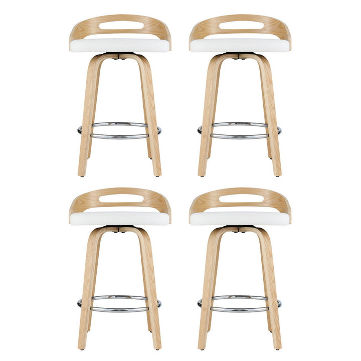 Ashwood Wooden Counter Stool (Set of 4) White 64cm