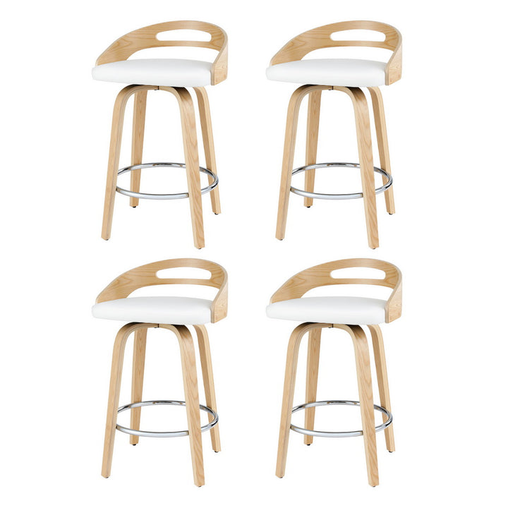 Ashwood Wooden Counter Stool (Set of 4) White 64cm