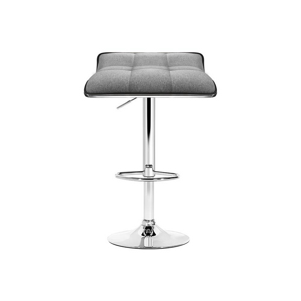 Mia Fabric Bar Stool Backless (Set of 4) Grey