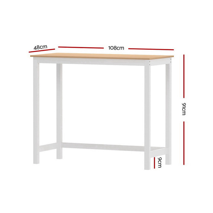 Archie Wooden Bar Table White
