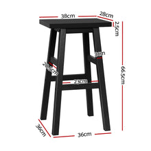 Load image into Gallery viewer, Baron Wooden Counter Stool Backless (Set of 4) Black 66cm