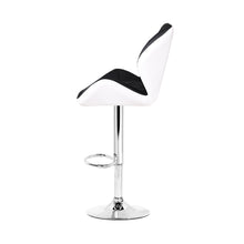Load image into Gallery viewer, Jorn Leather Bar Stool Swivel (Set of 2) Black &amp; White