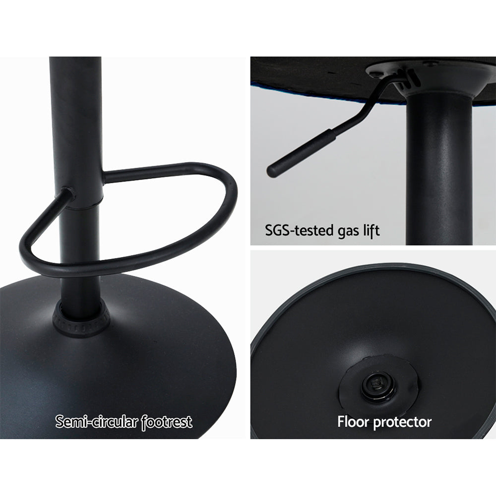 Bar Stools - Daphne Velvet Fabric Bar Stool (Set Of 2) Blue