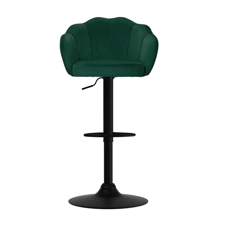 Bar Stools - Daphne Velvet Fabric Bar Stool (Set Of 2) Green