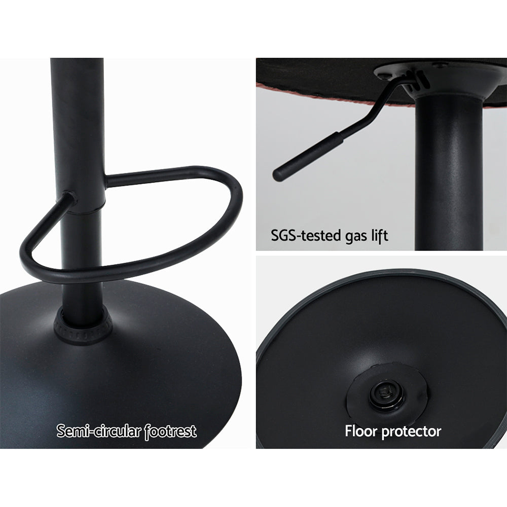 Bar Stools - Daphne Velvet Fabric Bar Stool (Set Of 2) Pink