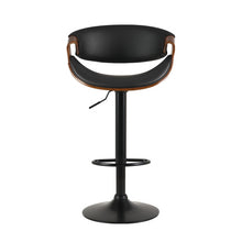 Load image into Gallery viewer, Amber Leather Bar Stool Swivel Black Frame (Set of 2)