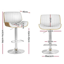 Load image into Gallery viewer, Bar Stools - Marlie Leather Bar Stool Swivel White