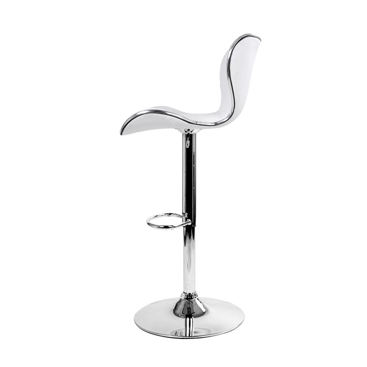 Ruby Leather Bar Stool Swivel (Set of 4) White