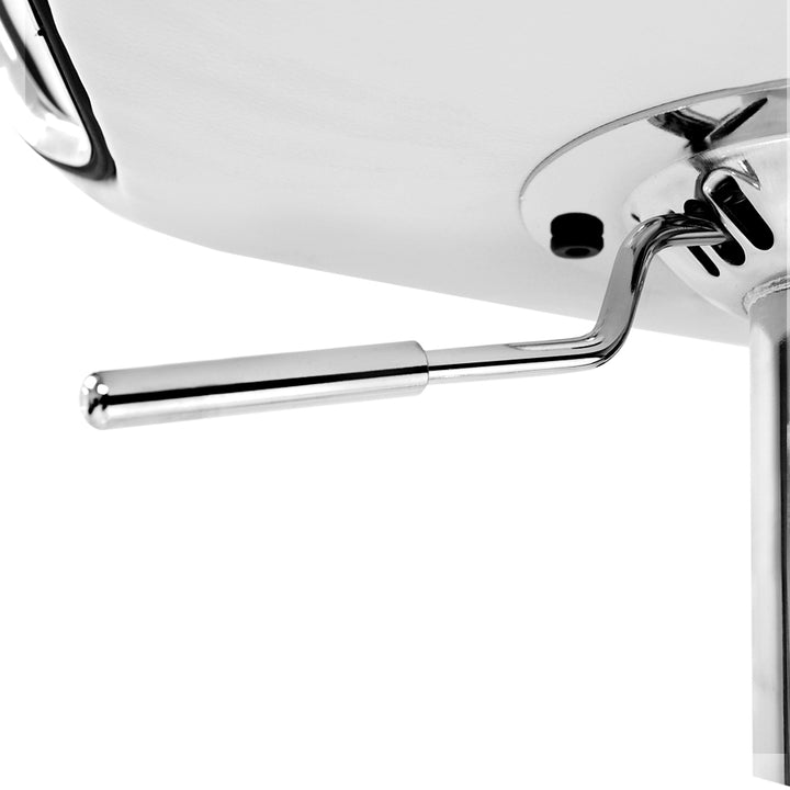 Ruby Leather Bar Stool Swivel (Set of 4) White