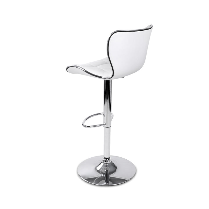 Ruby Leather Bar Stool Swivel (Set of 4) White