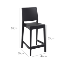 Load image into Gallery viewer, Outdoor Bar Stools - Canyon Outdoor Counter Stool Black 65cm