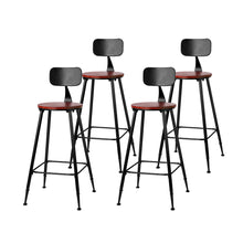 Load image into Gallery viewer, Ash Industrial Bar Stool (Set of 4) Black 74cm