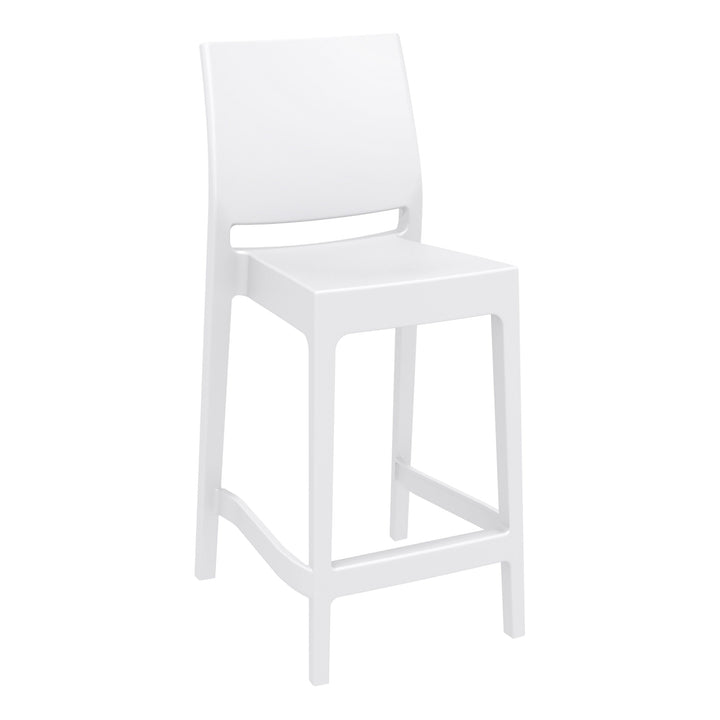 Outdoor Bar Stools - Canyon Outdoor Counter Stool White 65cm