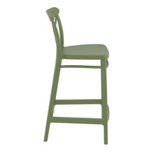 Load image into Gallery viewer, Outdoor Bar Stools - Cruz Outdoor Counter Stool Olive Green 65cm