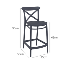 Load image into Gallery viewer, Outdoor Bar Stools - Cruz Outdoor Counter Stool Anthracite 65cm
