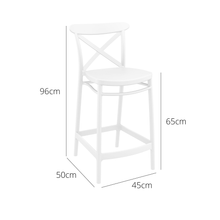 Load image into Gallery viewer, Outdoor Bar Stools - Cruz Outdoor Counter Stool White 65cm
