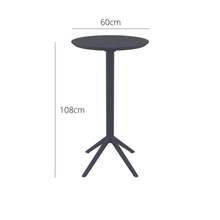 Load image into Gallery viewer, Outdoor Bar Tables - Mika Outdoor Bar Table (Round Top) Anthracite