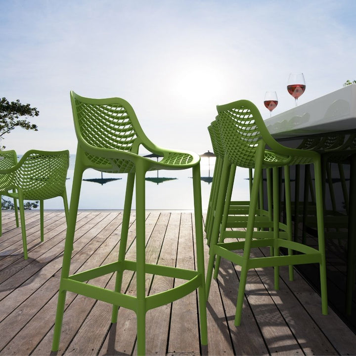 Bar Stools - Aero Outdoor Bar Stool Green 65cm