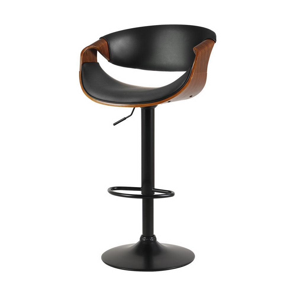 Bar Stools - Amber Leather Bar Stool Swivel Black Frame