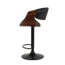 Load image into Gallery viewer, Bar Stools - Amber Leather Bar Stool Swivel Black Frame