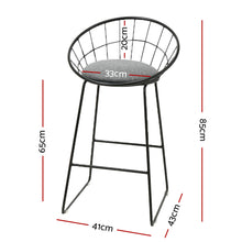 Load image into Gallery viewer, Bar Stools - Cody Industrial Bar Stool (Set Of 2) Grey 65cm