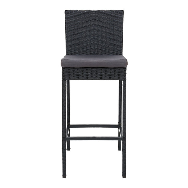 Bar Stools - Elmer Outdoor Bar Stools Wicker (Set Of 4) Black 71cm