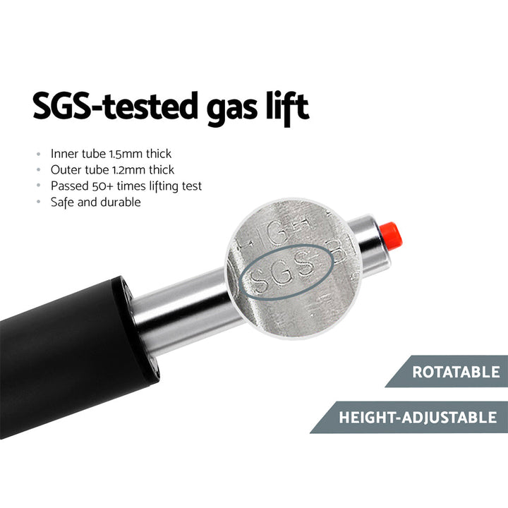 Bar Stools - Evan Leather Bar Stool Swivel (Set Of 2) Grey