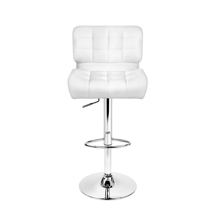 Bar Stools - Evan Leather Bar Stool Swivel (Set Of 4) White