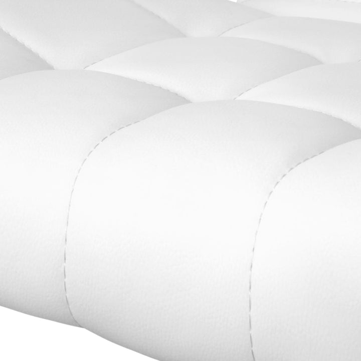 Bar Stools - Evan Leather Bar Stool Swivel (Set Of 4) White