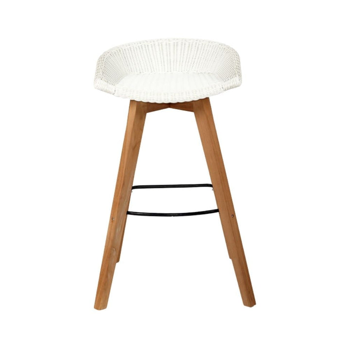 Bar Stools - Mahlia Outdoor Bar Stool Backless (Set Of 2) White 66cm