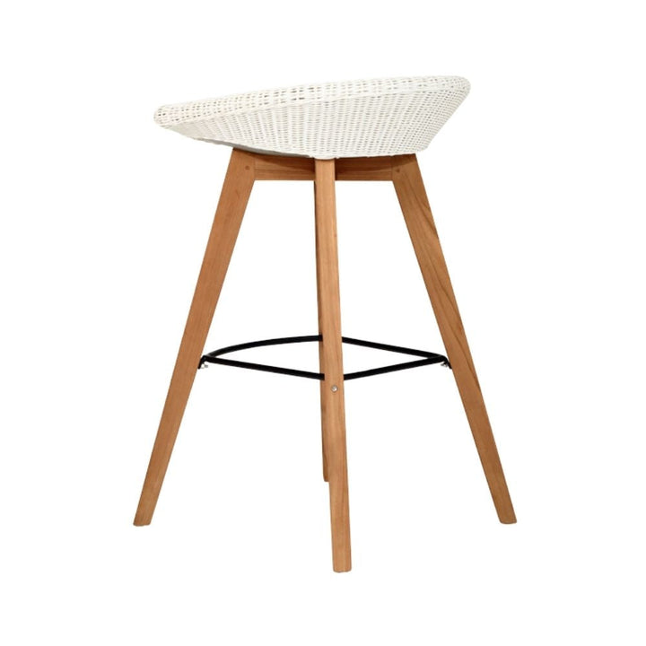 Bar Stools - Mahlia Outdoor Bar Stool Backless (Set Of 2) White 66cm