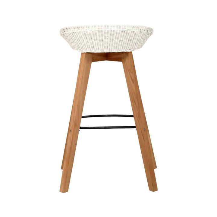 Bar Stools - Mahlia Outdoor Bar Stool Backless (Set Of 2) White 66cm