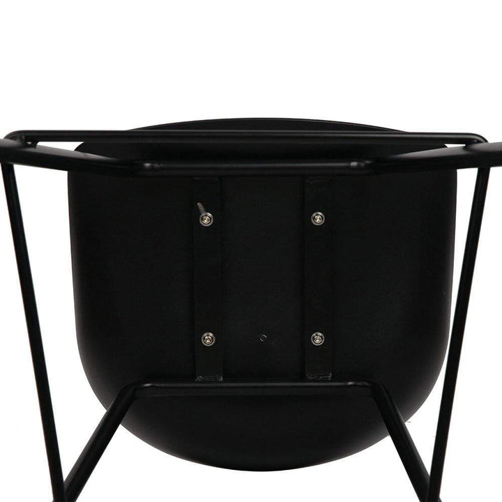Bar Stools - Michael Set Of 4 Steel Kitchen Bar Stool Black 67cm