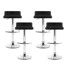 Load image into Gallery viewer, Bar Stools - Michelle Leather Bar Stool Swivel Backless (Set Of 4) Black