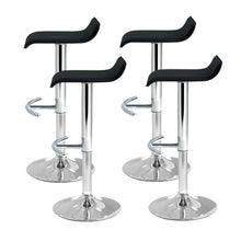 Load image into Gallery viewer, Bar Stools - Michelle Leather Bar Stool Swivel Backless (Set Of 4) Black