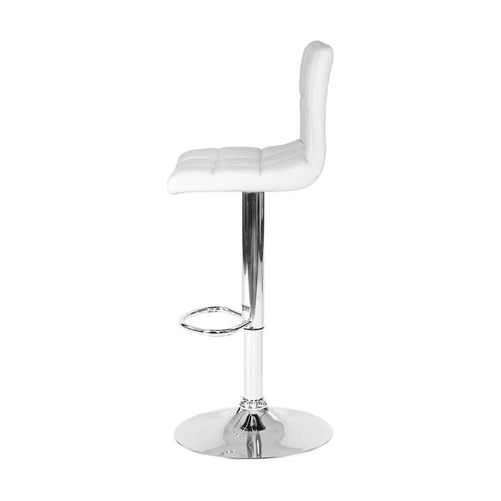 Bar Stools - Noel Leather Bar Stool Swivel (Set Of 2) White