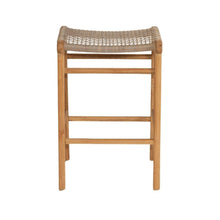 Load image into Gallery viewer, Bar Stools - Zen Wooden Bar Stool Backless Washed Grey 68cm