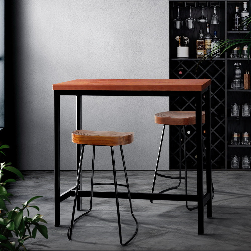 Buy Ash Industrial Bar Table Pine Wood Bar Stool Home
