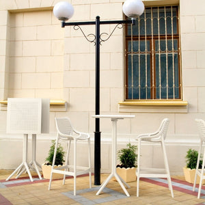 Bar Tables - Mika + Aero Outdoor Bar Set White 3 Piece