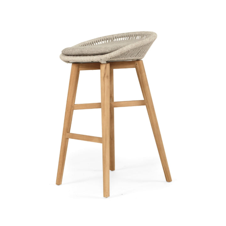 Zara Outdoor Bar Stool Backless Grey 76cm
