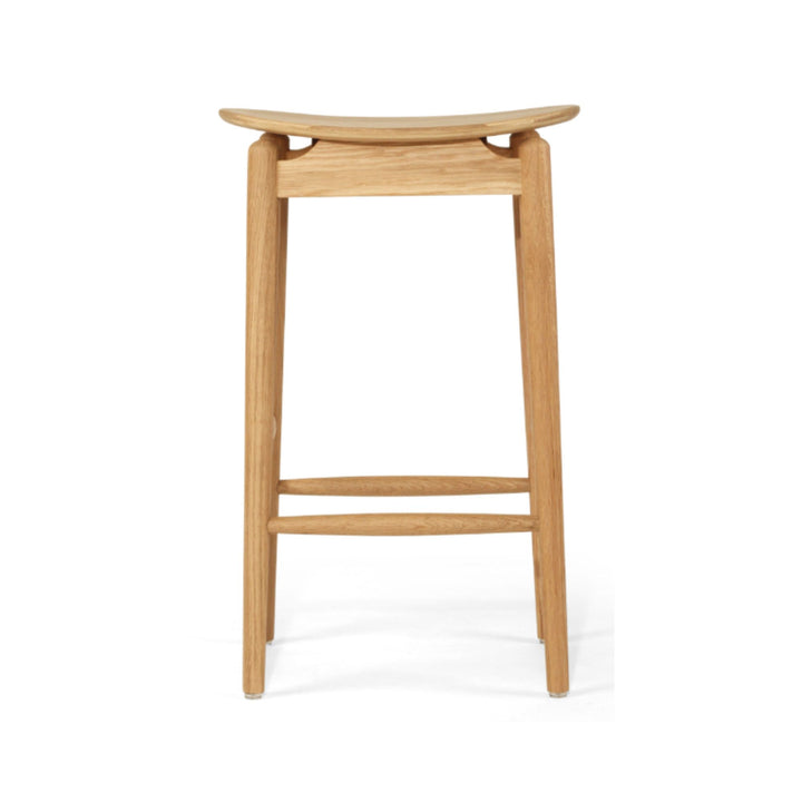 Memphis Wooden Counter Stool Backless Natural 66cm