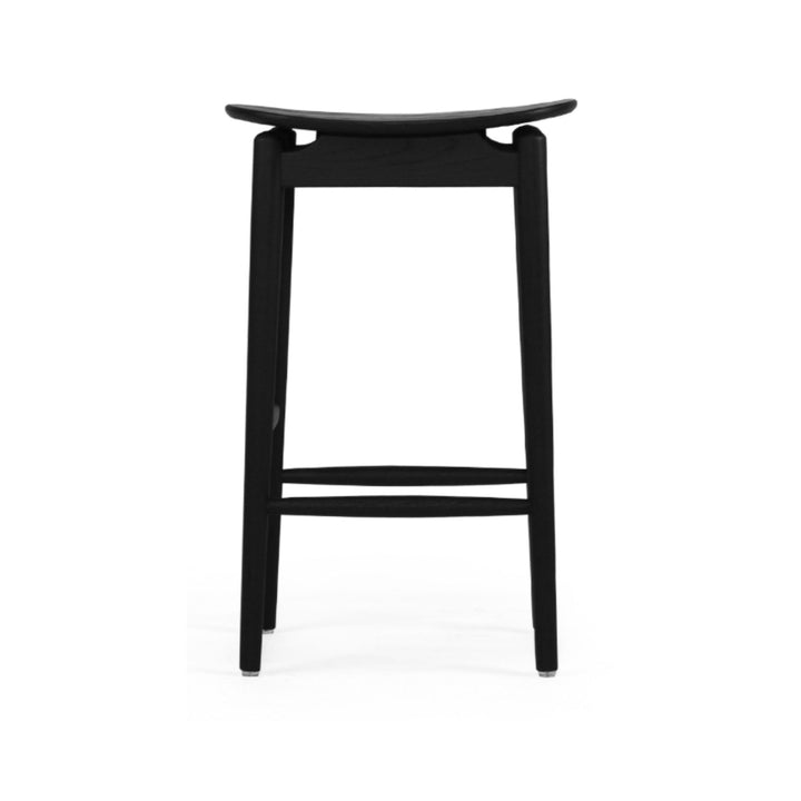 Memphis Wooden Counter Stool Backless Black 66cm