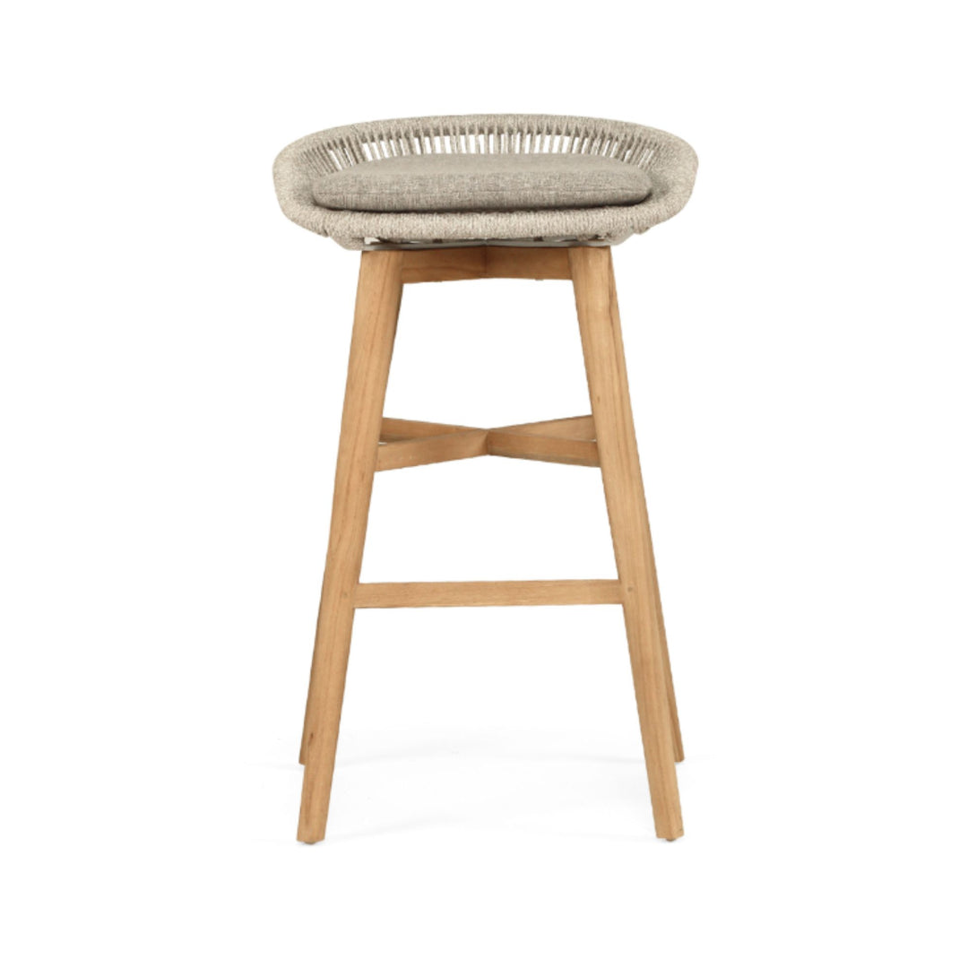 Zara Outdoor Bar Stool Backless Grey 76cm